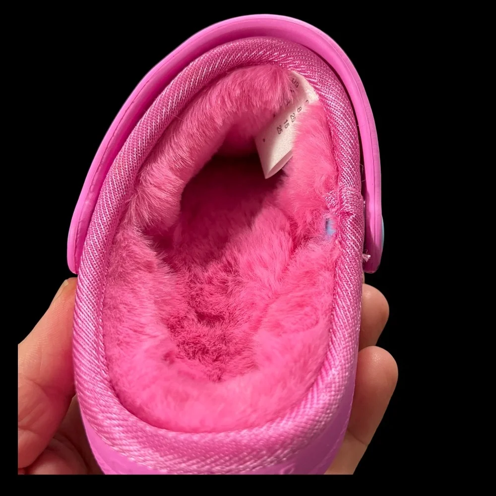 Skechers Toddler Girls Faux‎ Fur Lined Clog Size 8-10 Pink Lavander White